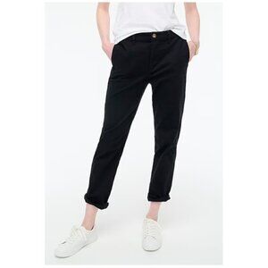 J. Crew Petite High Rise Girlfriend Straight Leg Chino Pants Black Size 4P NWT